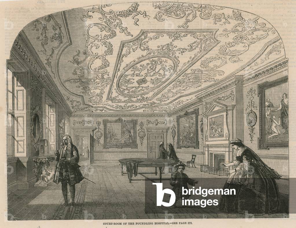 The court room of the Foundling Hospital (engraving)