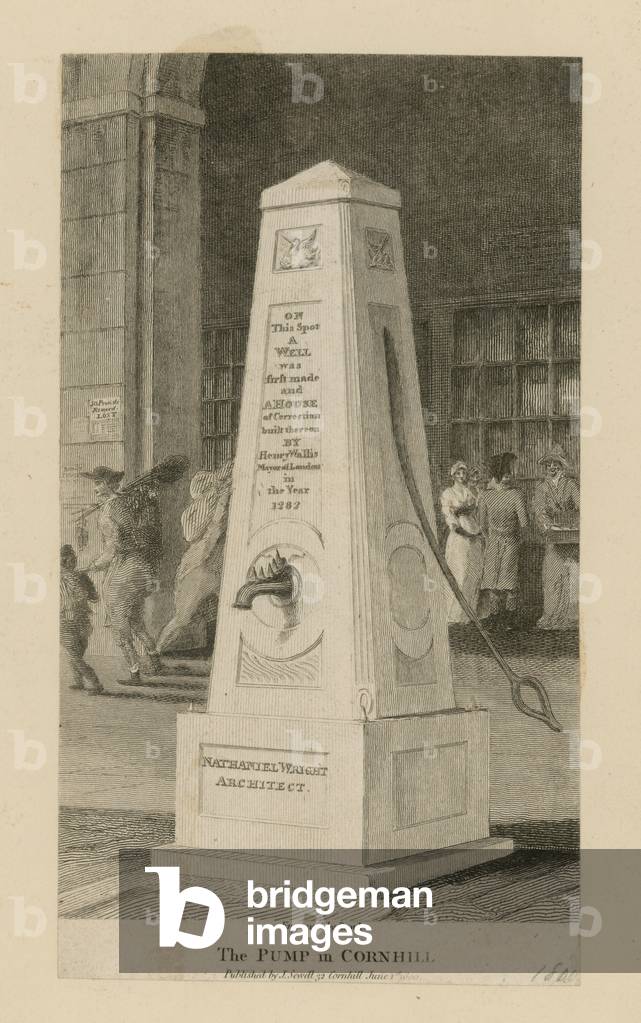 The water pump in Cornhill (engraving)