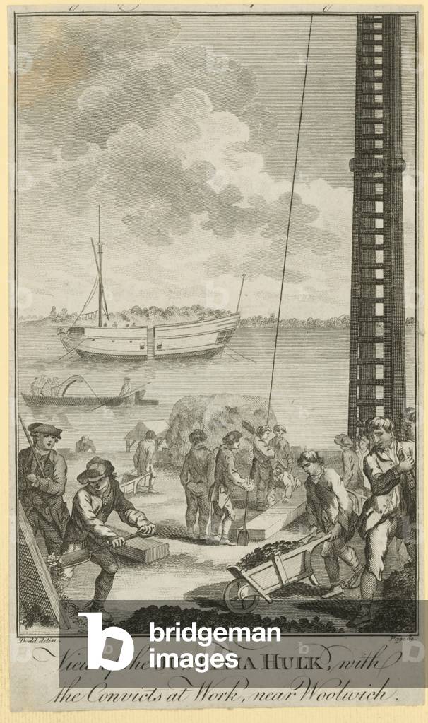 View of the Justitia Hulk (engraving)