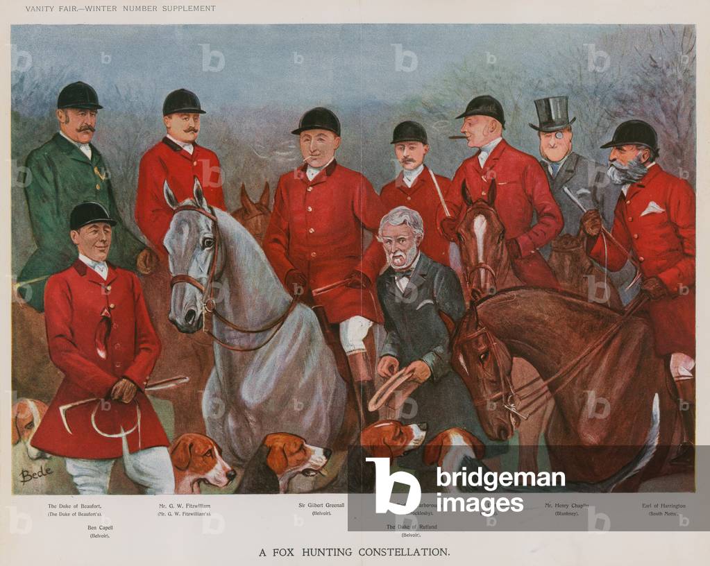 A Fox Hunting Constellation (colour litho)