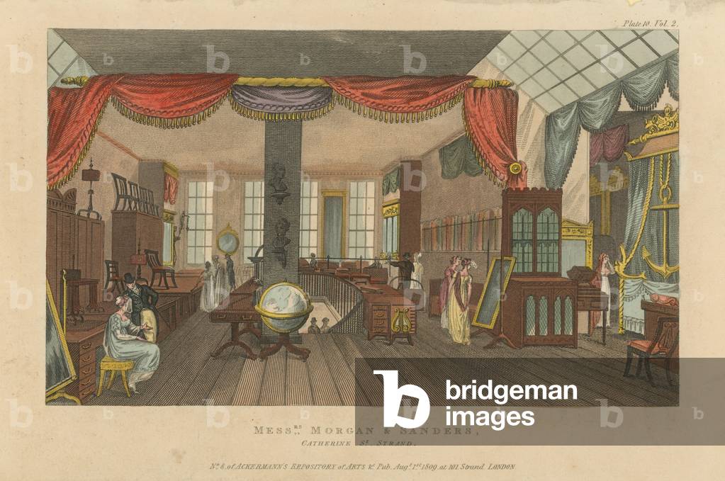 Messrs Morgan & Sanders (coloured engraving)