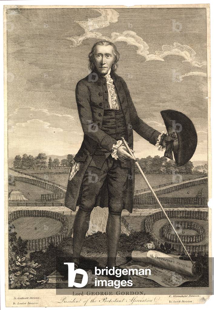 Lord George Gordon, President of the Protestant Association (engraving)