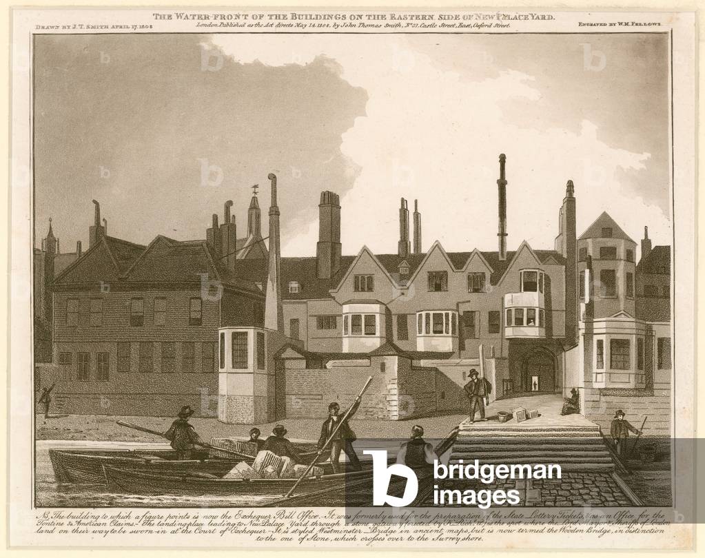 The Water Front of the Buildings on the eastern side of New Palace Yard (engraving)