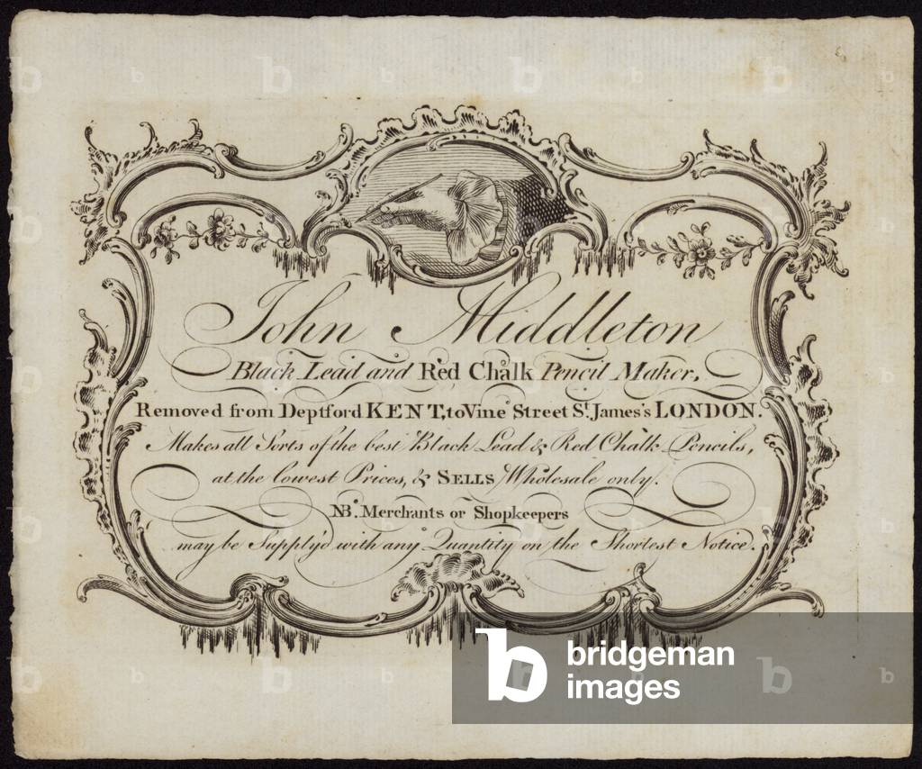 Advertisement for John Middleton (engraving)