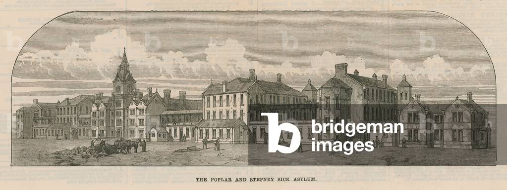 The Poplar and Stepney Sick Asylum at Bromley by Bow (engraving)
