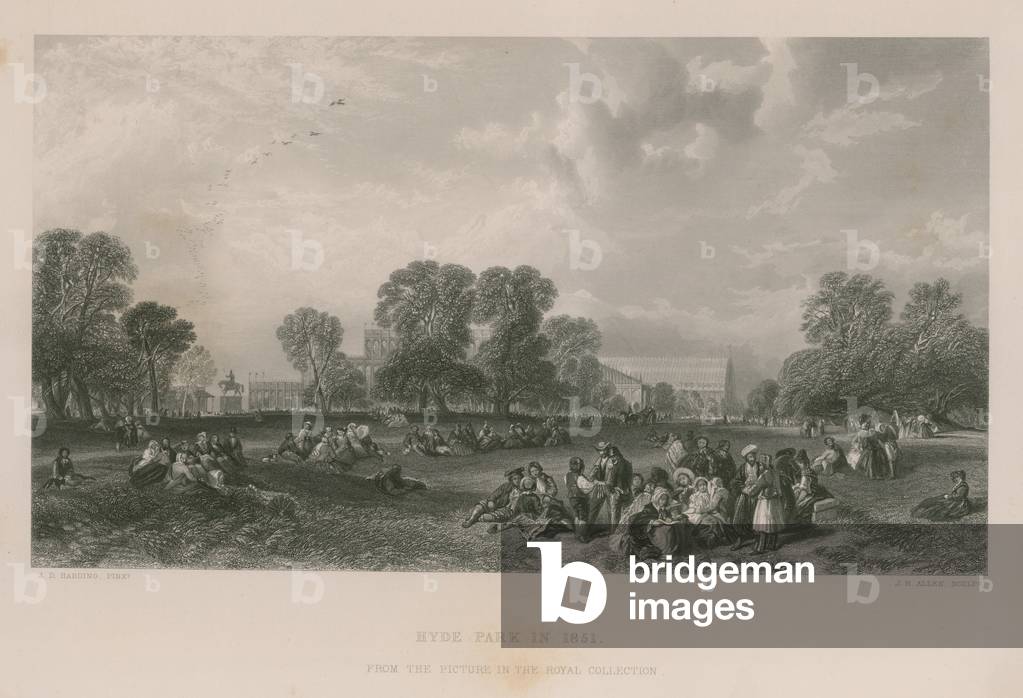 Hyde Park in 1851 (engraving)