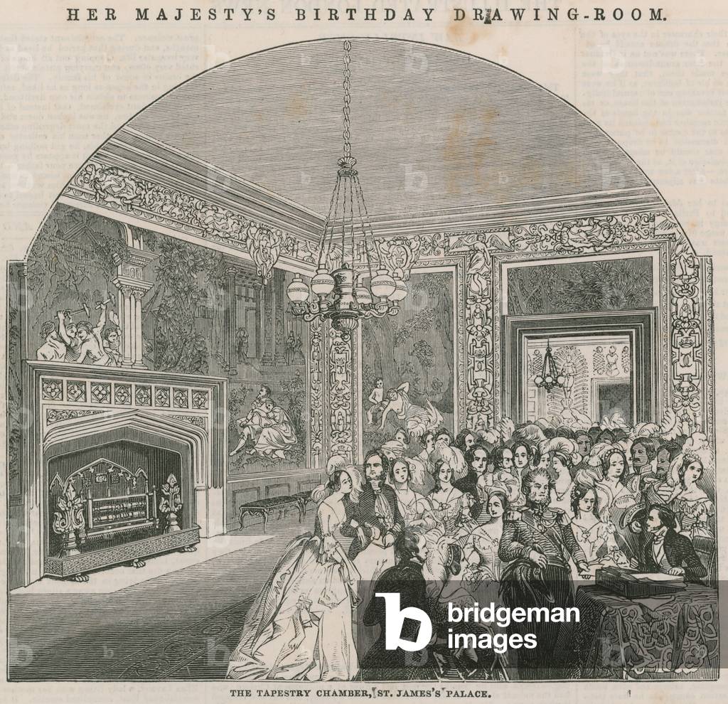 The Tapestry Chamber at St James's Palace (engraving)