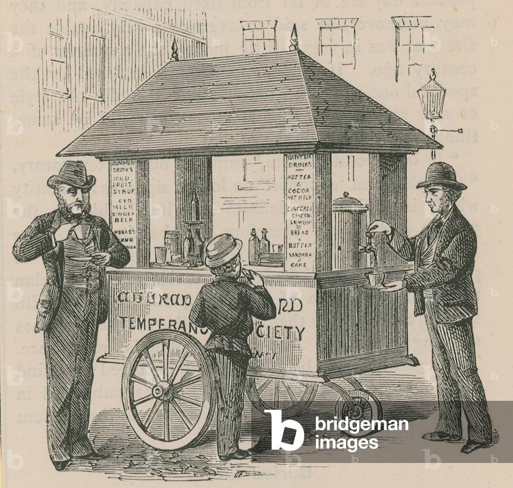 Hot drinks supplied by the Temperance Society (engraving)