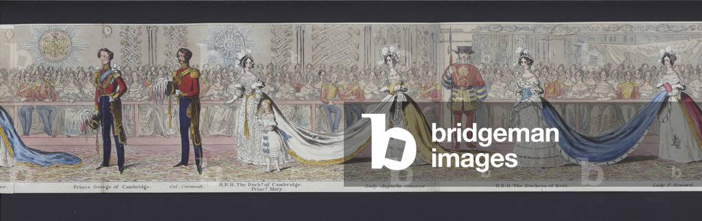 Part of the panorama of the marriage of Queen Victoria, c.1840 (hand-coloured aquatint)