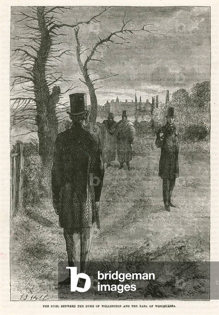 The duel between the Duke of Wellington and the Earl of Winchelsea (engraving)