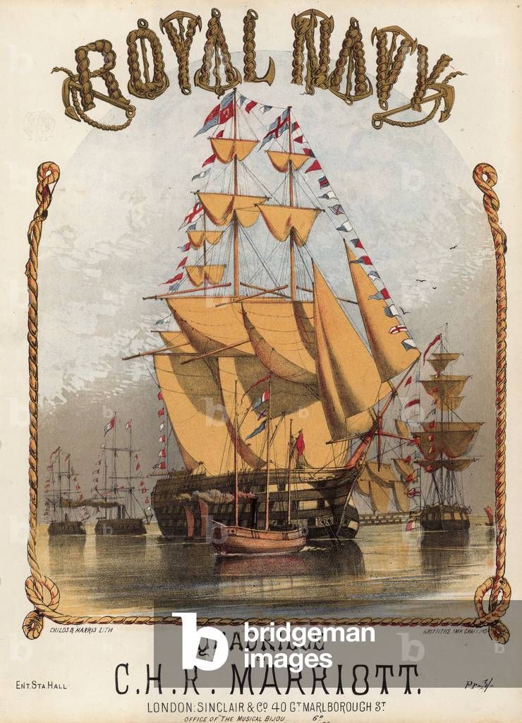 The Royal Navy Quadrille (colour litho)