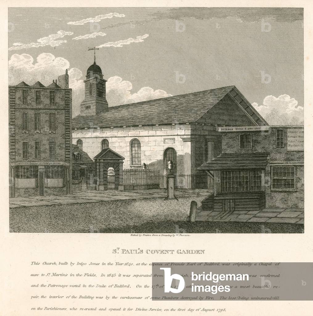 St Paul's, Covent Garden, London (engraving)