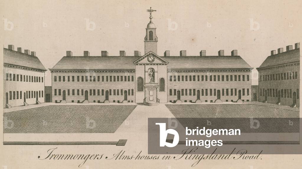 Ironmongers Almshouses in Kingsland Road (engraving)