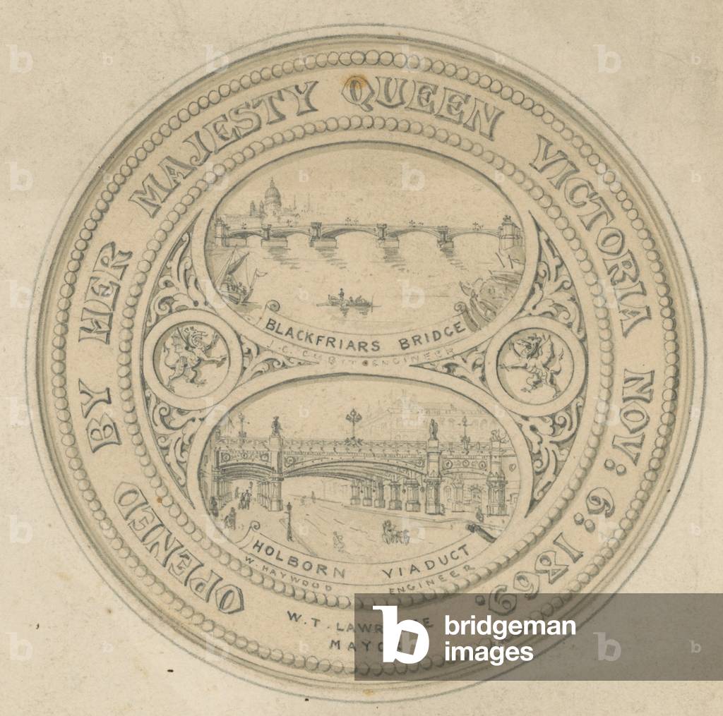 Blackfriars Bridge and Holborn Viaduct (engraving)
