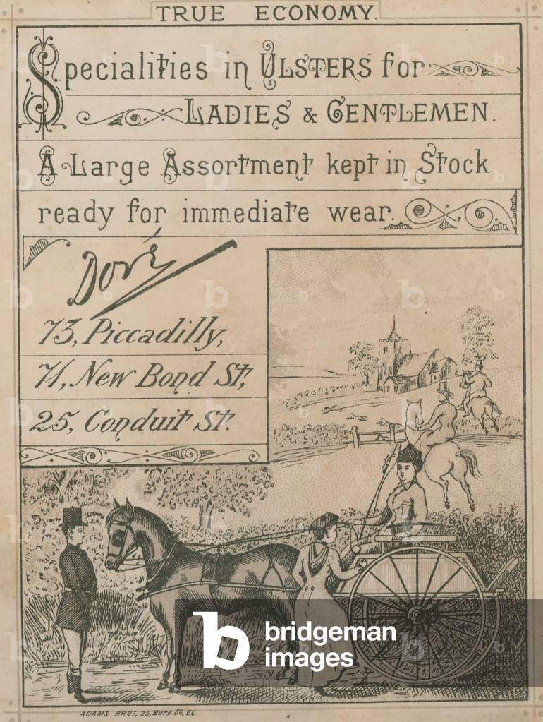 Advert for Dore, manufacturers of Ulsters (engraving)