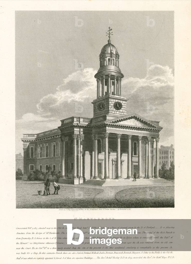 Church of St Marylebone, London (engraving)