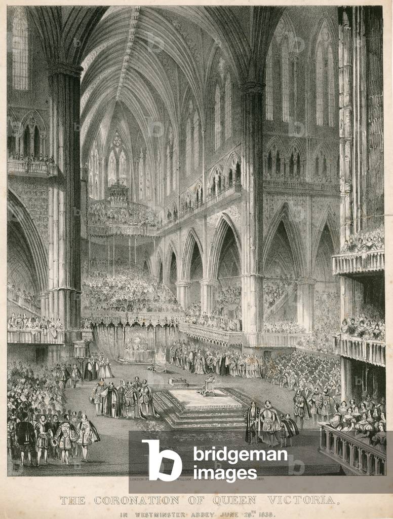 The Coronation of Queen Victoria in Westminster Abbey, 28 June 1838 (engraving)
