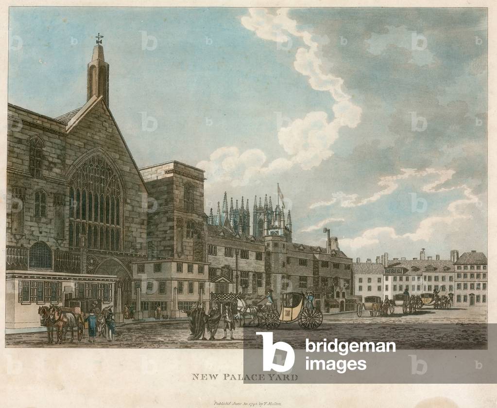 New Palace Yard (coloured engraving)