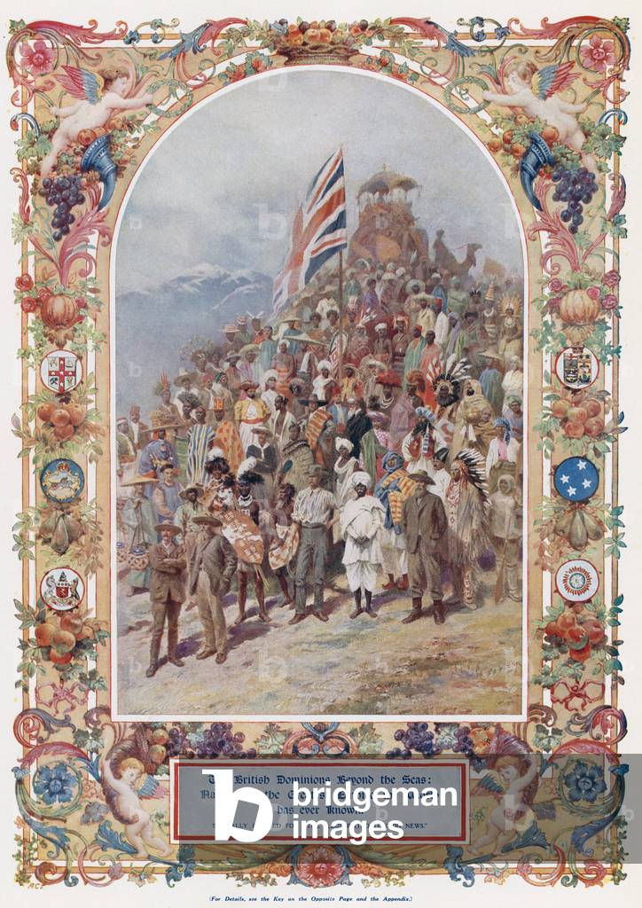 The British Dominions beyond the Sea, Natives of the Greatest Empire the World has ever known (colour litho)