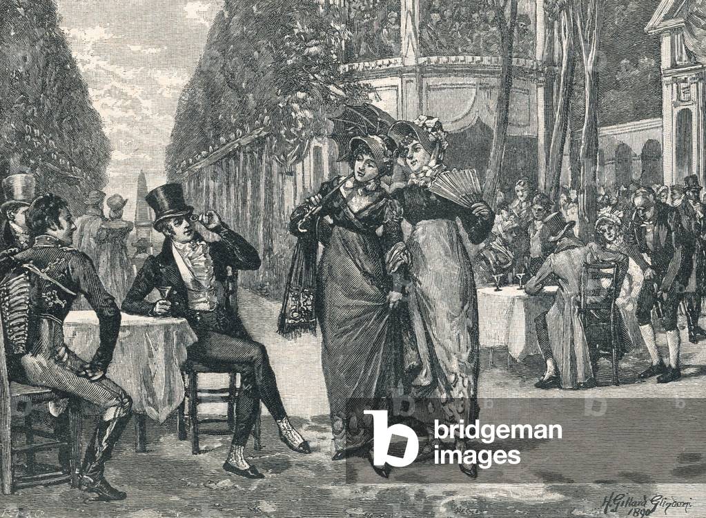 Beaus and belles of the Regency period (engraving)