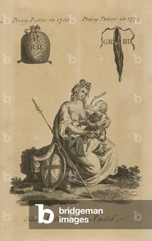 Privy purse in 1753 alongside the privy purse in 1773 (engraving)