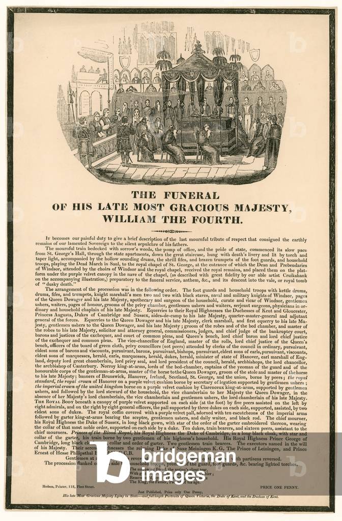 The funeral of King William IV (engraving)