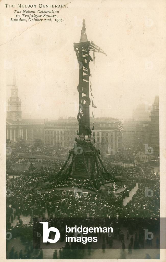 The Nelson celebration in Trafalgar Square, London, 21 October 1905 (photo)