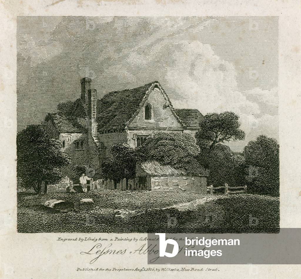 Lesnes Abbey in Kent (engraving)
