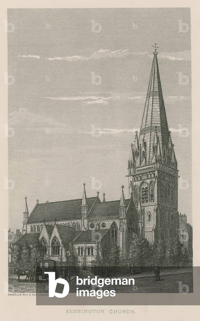 Kensington Church, London (engraving)