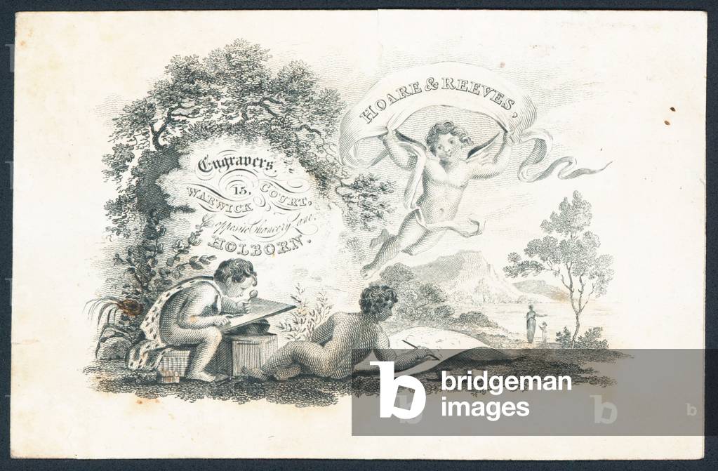 Hoare & Reeves, engravers, trade card (engraving)