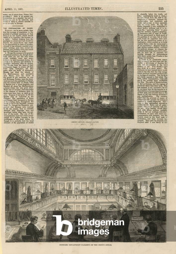 Census Office in Craig's Court (engraving)