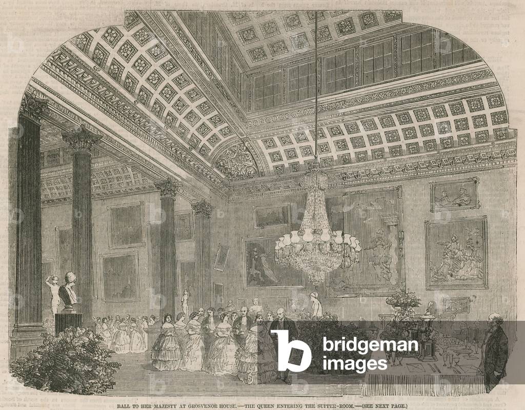 The Queen entering the Supper Room at Grosvenor House (engraving)