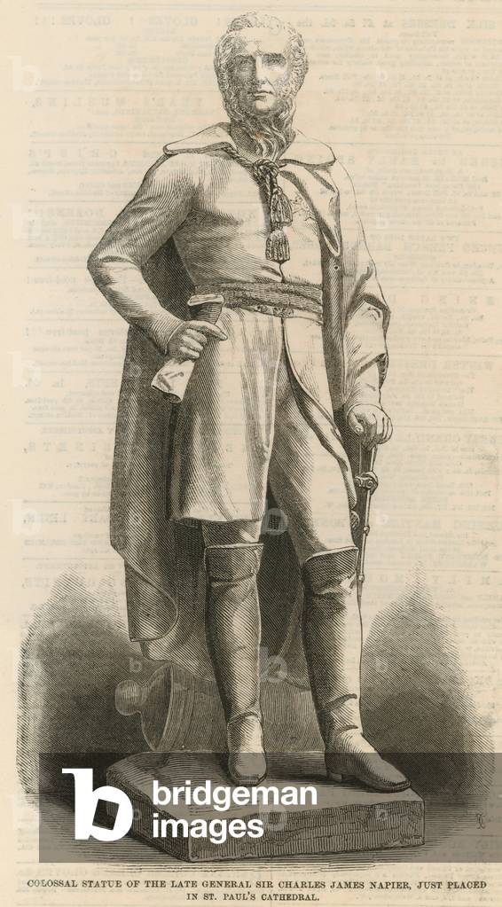 Colossal statue of the late General Sir Charles James Napier (engraving)