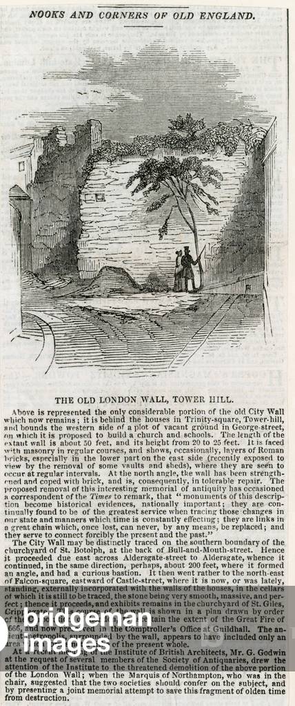 London Wall - Tower Hill (engraving)