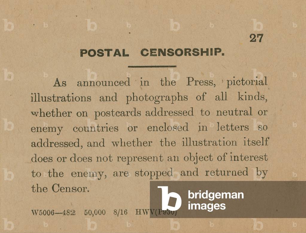 Postal Censorship (engraving)