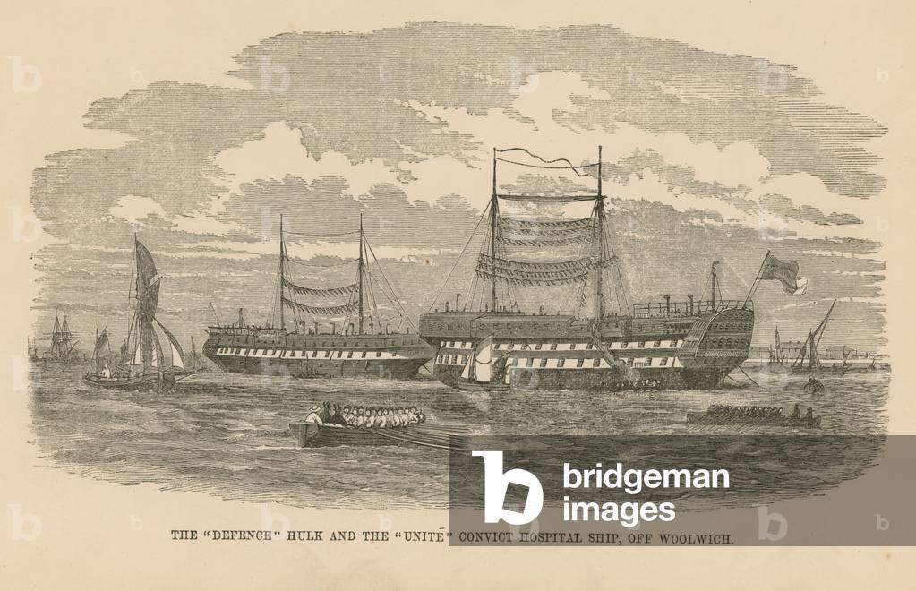 The Defence and Unite off Woolwich (engraving)