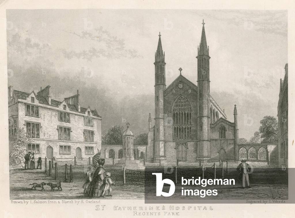 St Katherine's Hospital, Regent's Park, London (engraving)