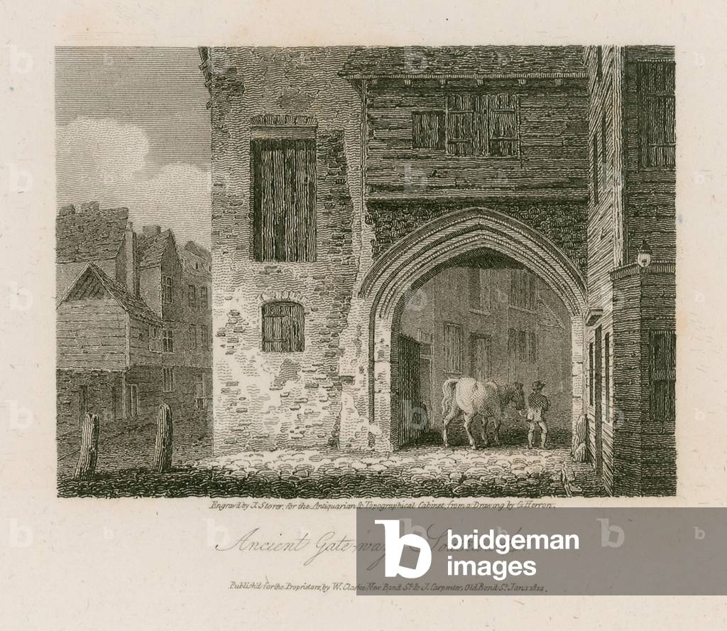 Ancient Gateway, Southwark (engraving)
