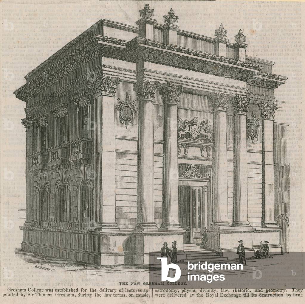 The new Gresham College (engraving)