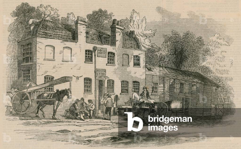 The old half-way house, Kensington, London (engraving)