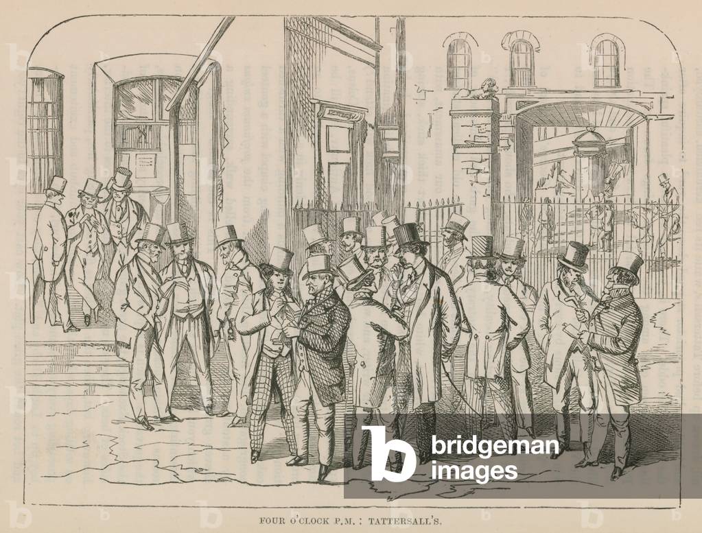 Four o'clock pm: Tattersalls (engraving)