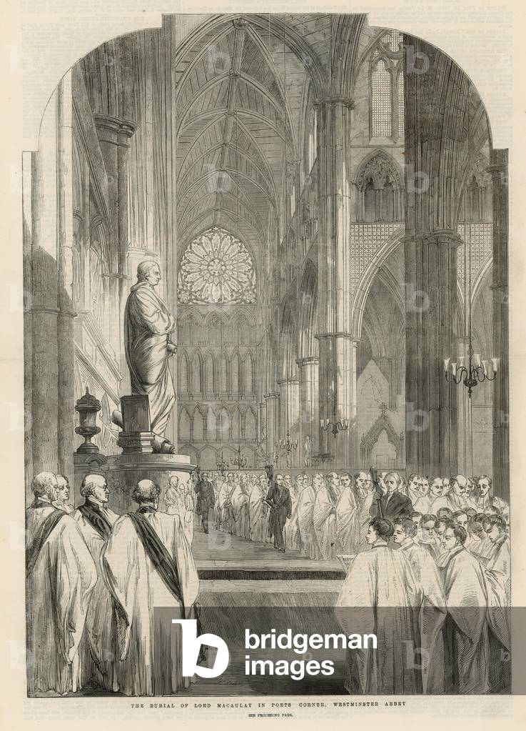 The burial of Lord Macaulay (engraving)