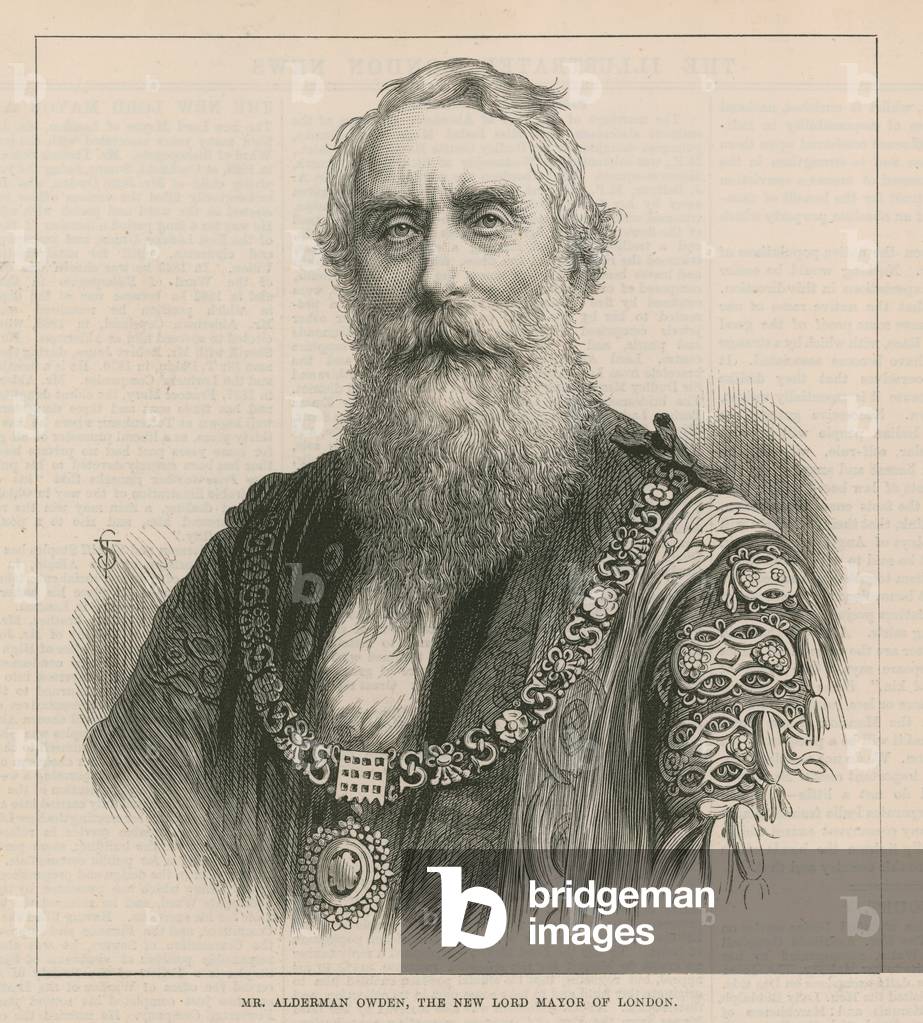 Mr Alderman Owden, Lord Mayor of London (engraving)