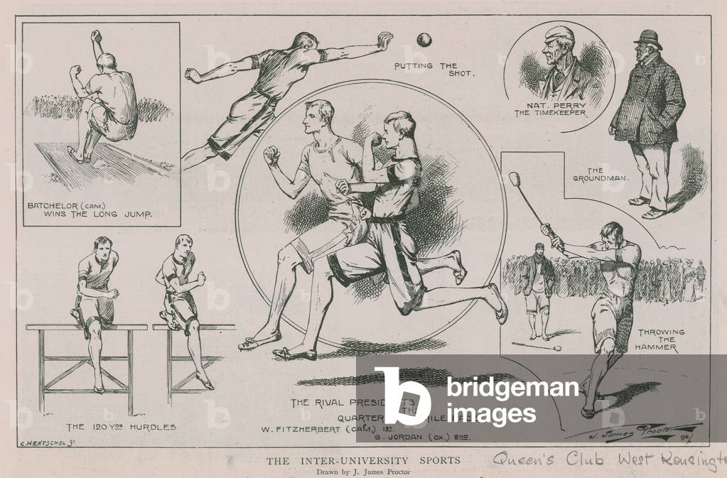 The Inter-University Sports (engraving)