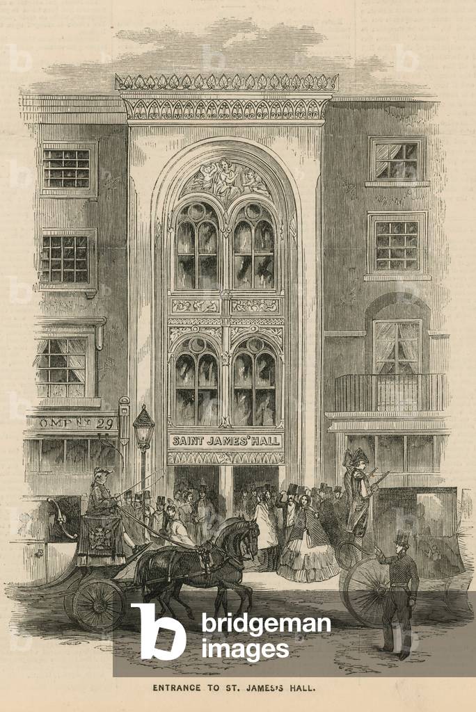 Entrance to St James's Hall (engraving)
