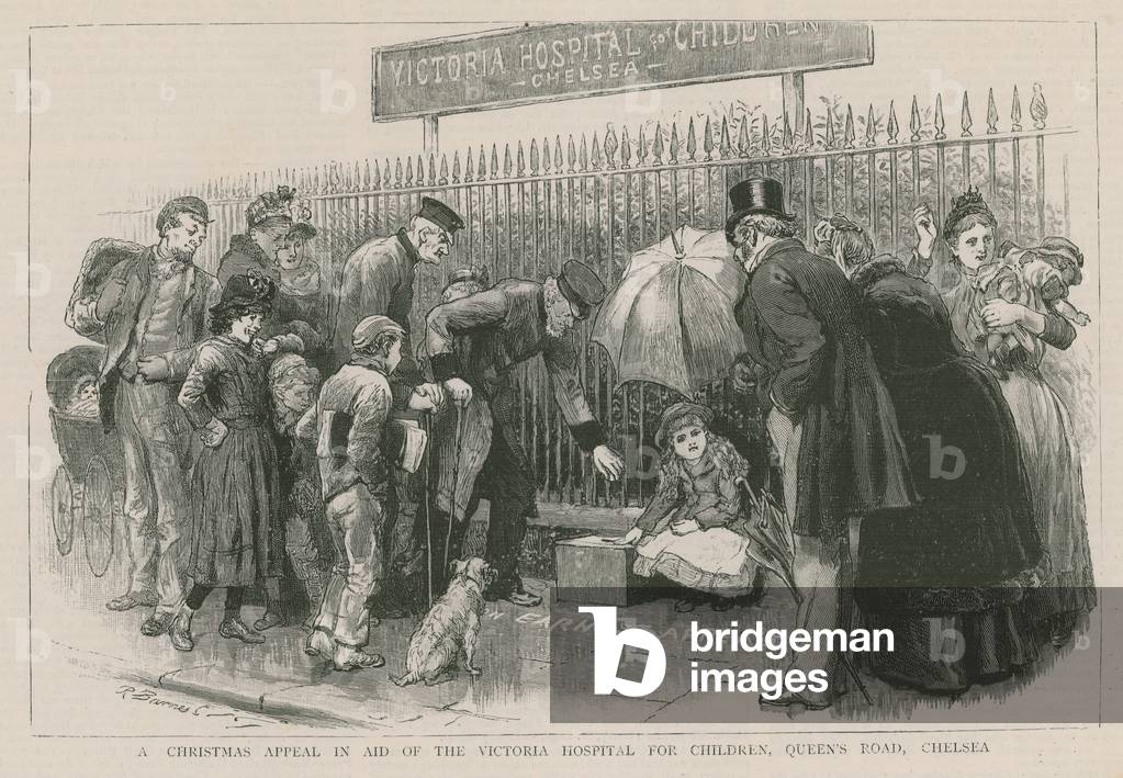 A Christmas appeal in aid of the Victoria Hospital for Children (engraving)