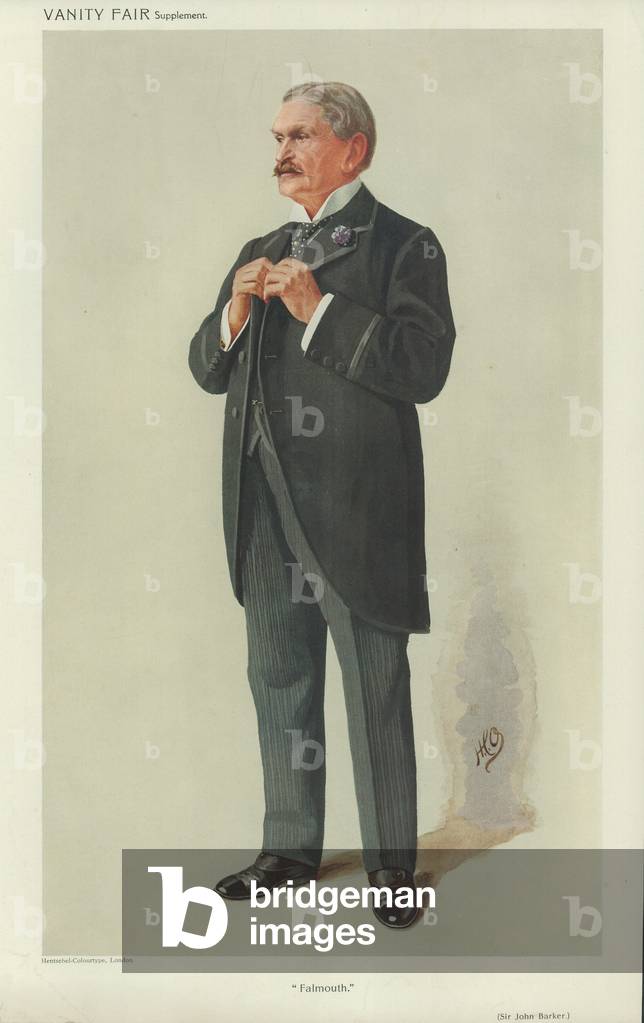 Sir John Barker (colour litho)