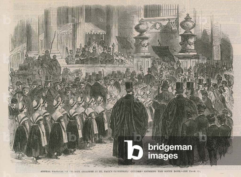 Annual festival of Charity Children in St Paul's Cathedral (engraving)