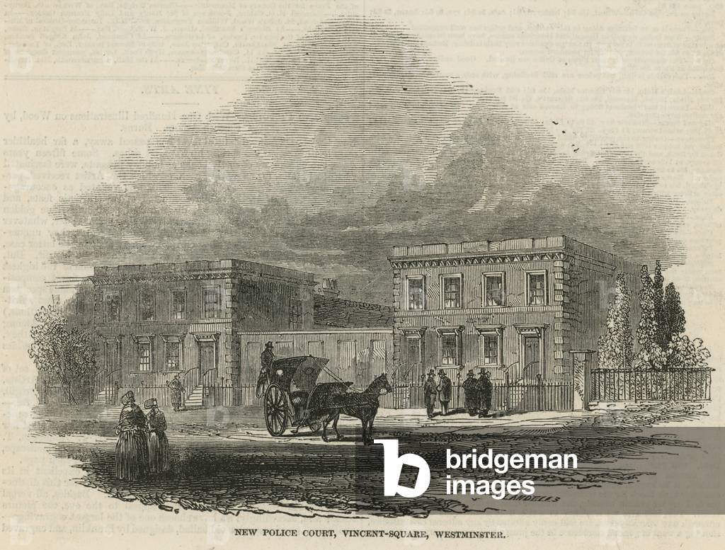 New police court in Vincent Square (engraving)