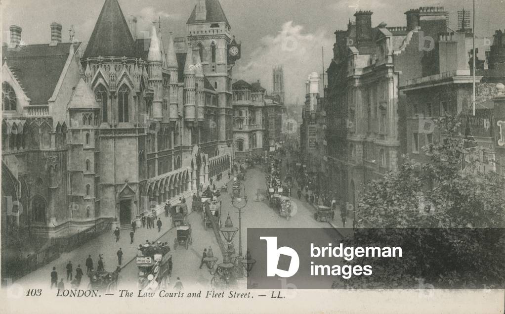 The Law Courts and Fleet Street, London (photo)